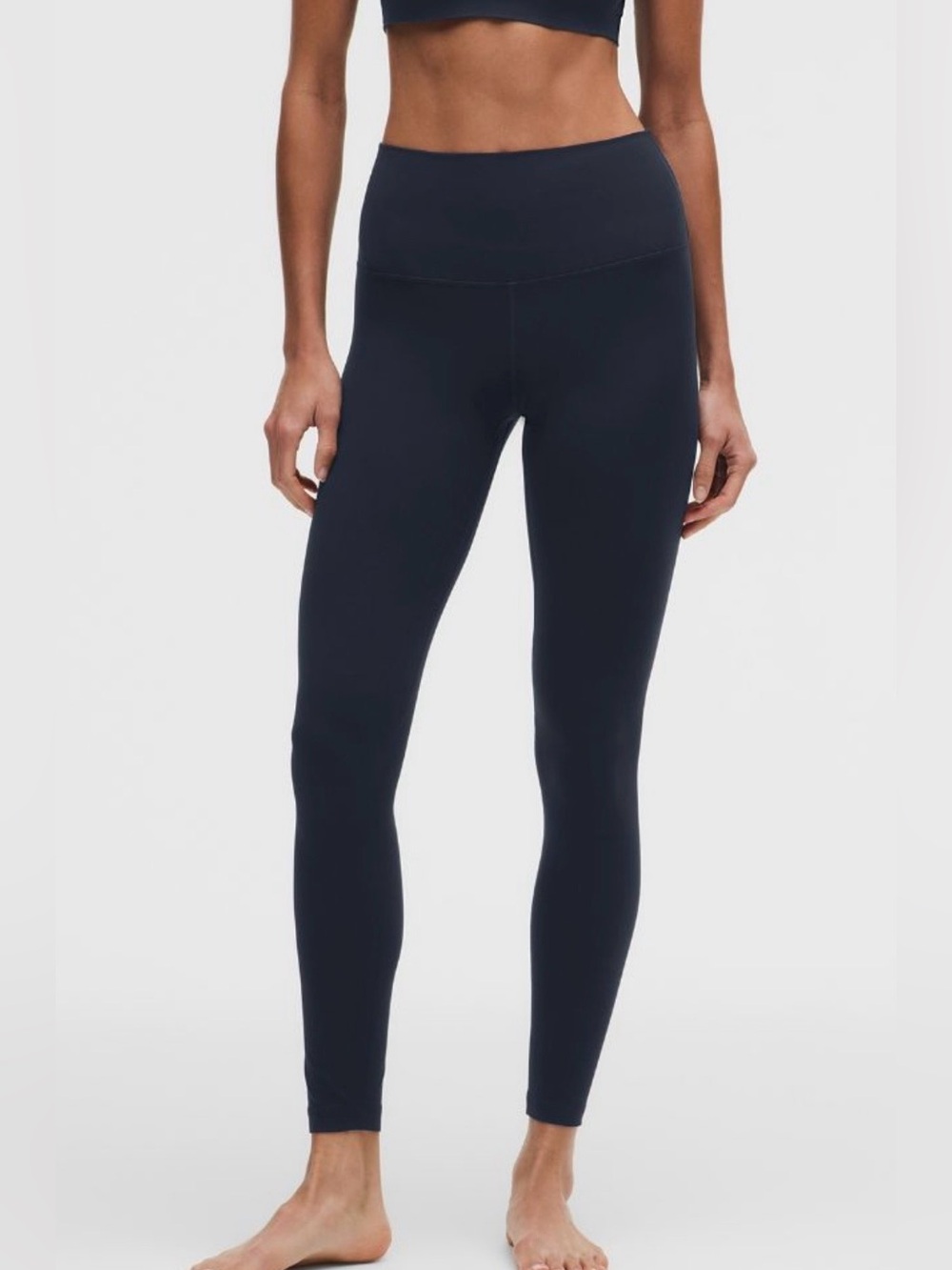 Lululemon— Align High-Rise Full Pant 28”. Size 0. True Navy. Orig $98. brand new